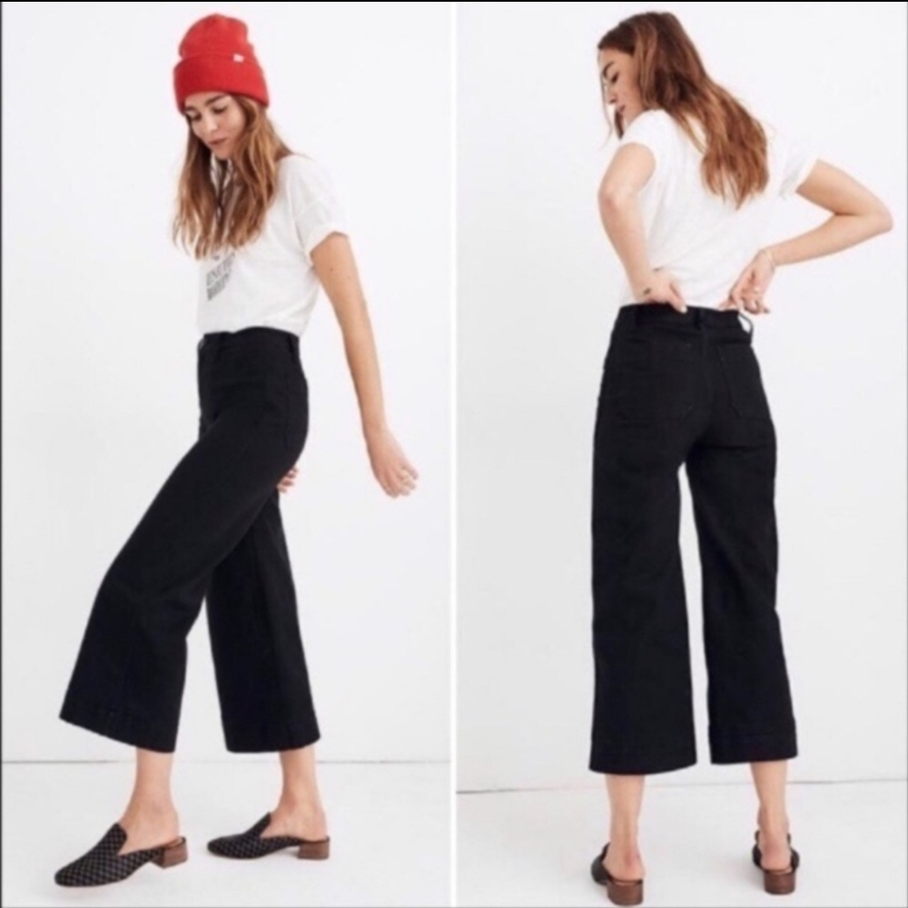 Madewell Emmett Wide-Leg Crop Pants 25